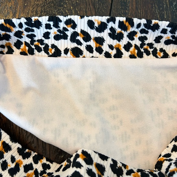 Xhilaration High Waist High Leg Cut Leopard Print Bikini Bottoms - Picture 5 of 6